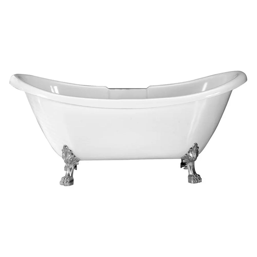 Barclay Minerva 69" ATDSN69-WH Acrylic Double Slipper Freestanding Tub