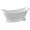 Barclay Montgomery ATDSNTD69B-WH Premium Acrylic Double Slipper Freestanding Bathtub