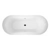 Barclay - Nydia 72" Acrylic Double Slipper Tub with Integrated Drain and Overflow - ATFDSN72IG Barclay Products