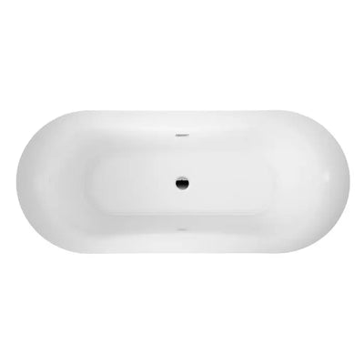 Barclay - Nydia 72" Acrylic Double Slipper Tub with Integrated Drain and Overflow - ATFDSN72IG Barclay Products