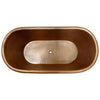 Barclay - Panya 68" Roll Top Copper Tub - COTRN68-AC-AC Barclay Products