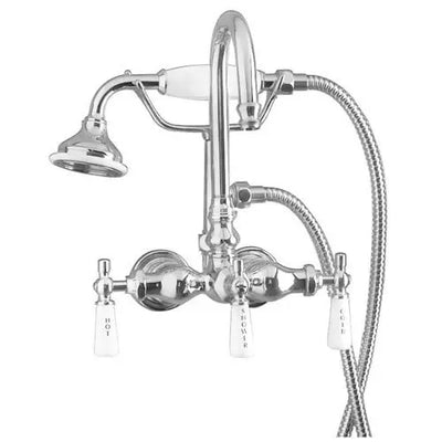 Barclay Products 4022-PL Clawfoot Tub Filler – Diverter Faucet with Code Gooseneck Spout Barclay Products