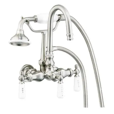 Barclay Products 4022-PL Clawfoot Tub Filler – Diverter Faucet with Code Gooseneck Spout Barclay Products