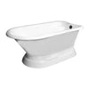 Barclay Premium Pedesta Bathtub - CTR7H66B-WH Clancy Cast Iron Roll Top w/