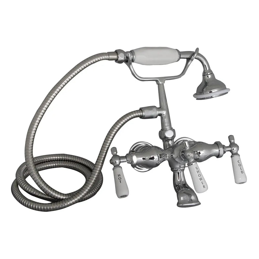 Barclay Products Clawfoot Tub Filler – Elephant Spout, Hand Held Shower 4020-PL-CP