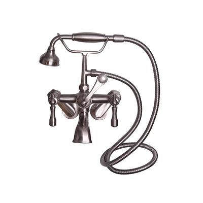 Barclay Products Tub Wall-Mounted Filler with Hand-Held Shower – Metal Lever 2 Handles