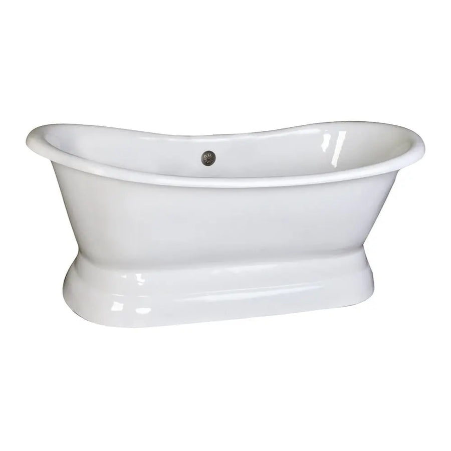 Barclay Randall CTDSN74B-WH Cast Iron Double Slipper Freestanding Tub