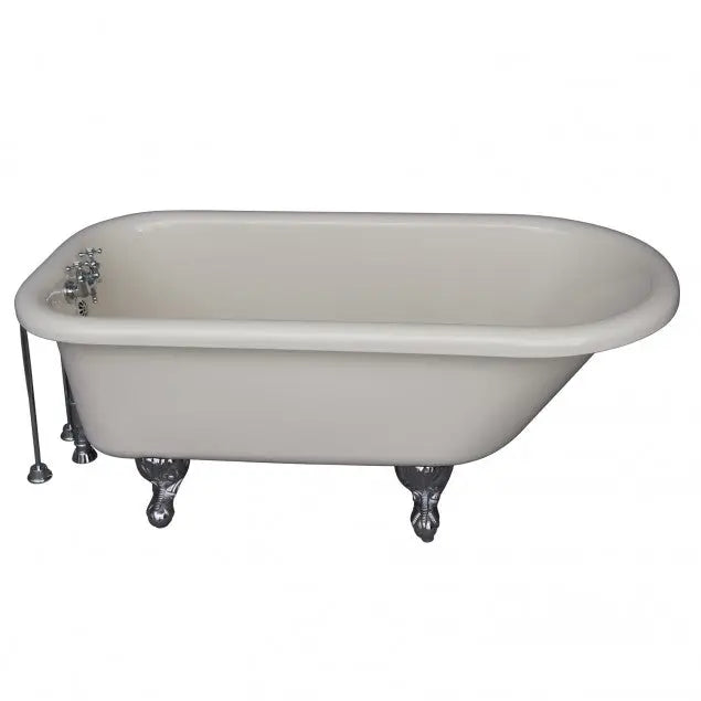 Barclay TKADTR60-BCP7 Anthea 60″ Acrylic Roll Top Tub Kit in Bisque – Polished Chrome Accessories Barclay Products