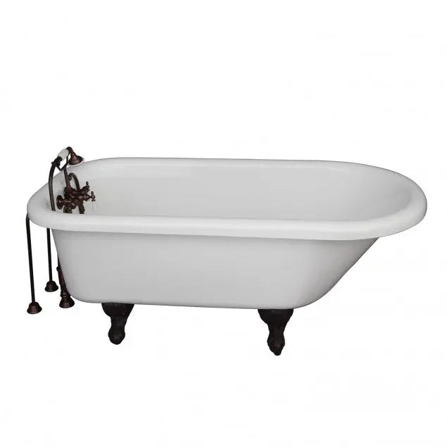 Barclay TKADTR60-WORB2 Anthea 60″ Acrylic Roll Top Tub Kit in White – Oil Rubbed Bronze Accessories Barclay Products