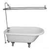 Barclay TKADTR67-WCP4 Asia 67″ Acrylic Roll Top Tub Kit in White – Polished Chrome Accessories Barclay Products