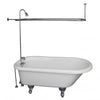 Barclay TKADTR67-WCP6 Asia 67″ Acrylic Roll Top Tub Kit in White – Polished Chrome Accessories Barclay Products