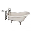 Barclay TKADTS60-BBN2 Fillmore 60″ Acrylic Slipper Tub Kit in Bisque – Brushed Nickel Accessories
