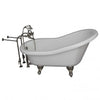 Barclay TKADTS60-WBN2 Fillmore 60″ Acrylic Slipper Tub Kit in White – Brushed Nickel Accessories