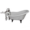 Barclay TKADTS67-WORB1 Isadora 67″ Acrylic Slipper Tub Kit in White – Oil Rubbed Bronze Accessories