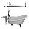 Barclay TKADTS67-WORB3 Isadora 67″ Acrylic Slipper Tub Kit in White – Oil Rubbed Bronze Accessories