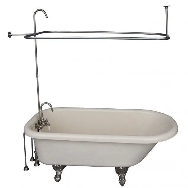 Barclay TKATR60-BBN1 Andover 60″ Acrylic Roll Top Tub Kit in Bisque – Brushed Nickel Accessories