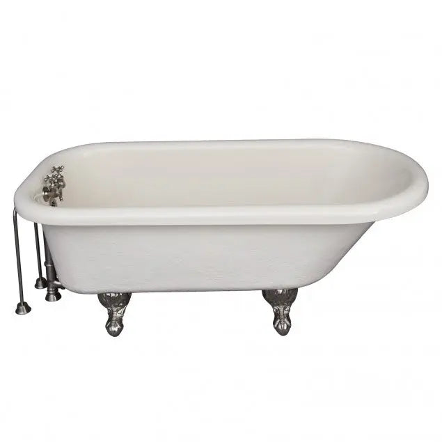 Barclay TKATR60-BBN3 Andover 60″ Acrylic Roll Top Tub Kit in Bisque – Brushed Nickel Accessories