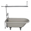 Barclay TKATR60-BCP2 Andover 60″ Acrylic Roll Top Tub Kit in Bisque – Polished Chrome Accessories