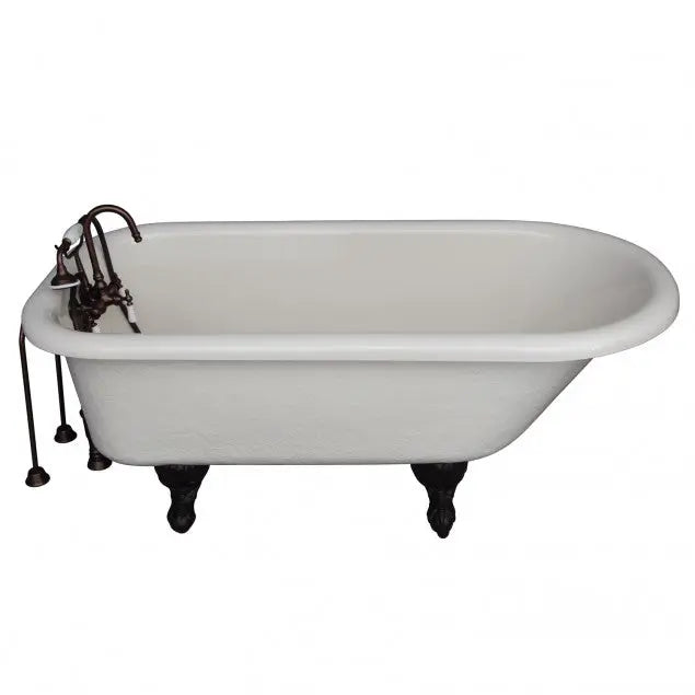 Barclay TKATR60-BORB1 Andover 60″ Acrylic Roll Top Tub Kit in Bisque – Oil Rubbed Bronze Accessories