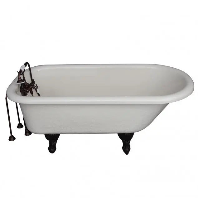 Barclay TKATR60-BORB2 Andover 60″ Acrylic Roll Top Tub Kit in Bisque – Oil Rubbed Bronze Accessories