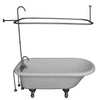 Barclay TKATR60-WBN1 Andover 60″ Acrylic Roll Top Tub Kit in White – Brushed Nickel Accessories