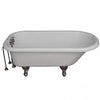 Barclay TKATR60-WBN3 Andover 60″ Acrylic Roll Top Tub Kit in White – Brushed Nickel Accessories