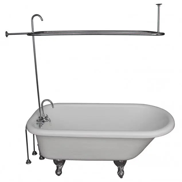 Barclay TKATR60-WCP1 Andover 60″ Acrylic Roll Top Tub Kit in White – Polished Chrome Accessories