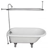 Barclay TKATR60-WCP3 Andover 60″ Acrylic Roll Top Tub Kit in White – Polished Chrome Accessories