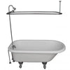 Barclay TKATR60-WCP5 Andover 60″ Acrylic Roll Top Tub Kit in White – Polished Chrome Accessories