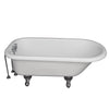 Barclay TKATR60-WCP7 Andover 60″ Acrylic Roll Top Premium Tub Kit in White – Polished Chrome Accessories