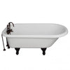 Barclay TKATR60-WORB1 Andover 60″ Acrylic Roll Top Tub Kit in White – Oil Rubbed Bronze Accessories