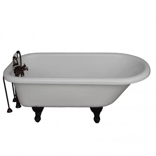 Barclay TKATR60-WORB2 Andover 60″ Acrylic Roll Top Tub Kit in White – Oil Rubbed Bronze Accessories