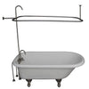 Barclay TKATR67-WBN1 Atlin 67″ Acrylic Roll Top Tub Kit in White – Brushed Nickel Accessories