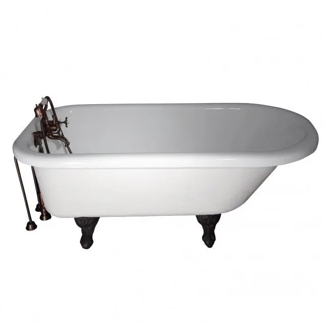 Barclay TKATR67-WCP1 Atlin 67″ Acrylic Roll Top Tub Kit in White – Polished Chrome Accessories