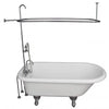 Barclay TKATR67-WCP2 Atlin 67″ Acrylic Roll Top Tub Kit in White – Polished Chrome Accessories