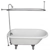 Barclay TKATR67-WCP3 Atlin 67″ Acrylic Roll Top Tub Kit in White – Polished Chrome Accessories