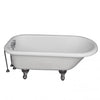 Barclay TKATR67-WCP7 Atlin 67″ Acrylic Roll Top Tub Kit in White – Polished Chrome Accessories