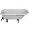 Barclay TKATR67-WCP8 Atlin 67″ Acrylic Roll Top Tub Kit in White – Polished Chrome Accessories