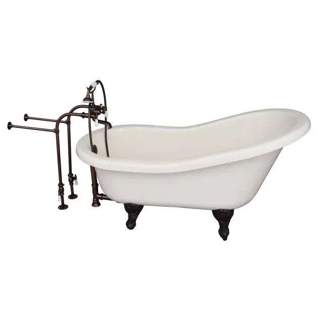 Barclay TKATS60-BORB1 Estelle 60″ Acrylic Slipper Tub Kit in Bisque – Oil Rubbed Bronze Accessories