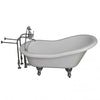 Barclay TKATS60-WCP1 Estelle 60″ Acrylic Slipper Tub Kit in White – Polished Chrome Accessories