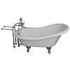 Barclay TKATS60-WCP2 Estelle 60″ Acrylic Slipper Tub Kit in White – Polished Chrome Accessories