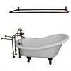 Barclay TKATS60-WORB6 Estelle 60″ Acrylic Slipper Tub Kit in White – Oil Rubbed Bronze Accessories