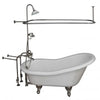 Barclay TKATS67-WBN3 Imogene 67″ Acrylic Slipper Tub Kit in White – Brushed Nickel Accessories