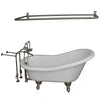 Barclay TKATS67-WBN6 Imogene 67″ Acrylic Slipper Tub Kit in White – Brushed Nickel Accessories