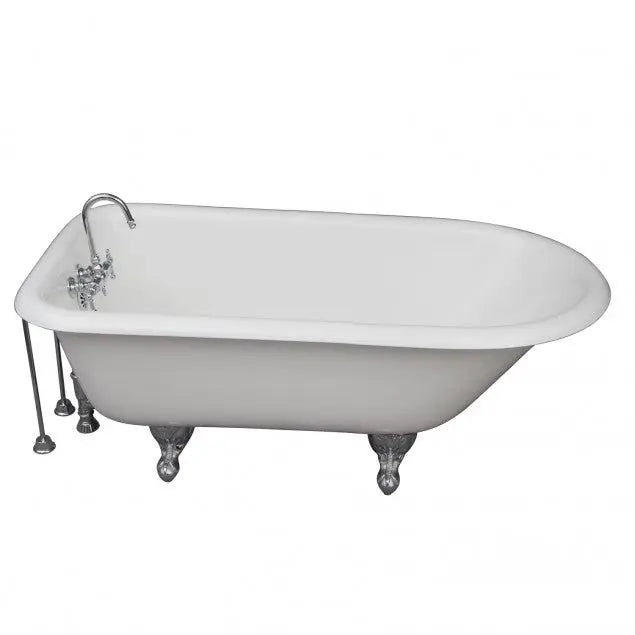 Barclay TKCTR60-CP10 Bartlett 60″ Cast Iron Roll Top Tub Kit – Polished Chrome Accessories