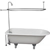 Barclay TKCTR60-CP3 Bartlett 60″ Cast Iron Roll Top Tub Kit – Polished Chrome Accessories