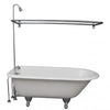 Barclay TKCTR60-CP4 Bartlett 60″ Cast Iron Roll Top Tub Kit – Polished Chrome Accessories