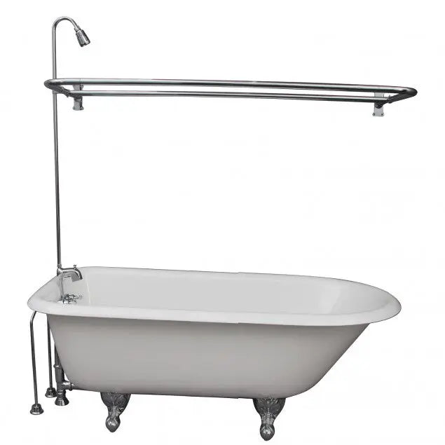 Barclay TKCTR60-CP4 Bartlett 60″ Cast Iron Roll Top Tub Kit – Polished Chrome Accessories