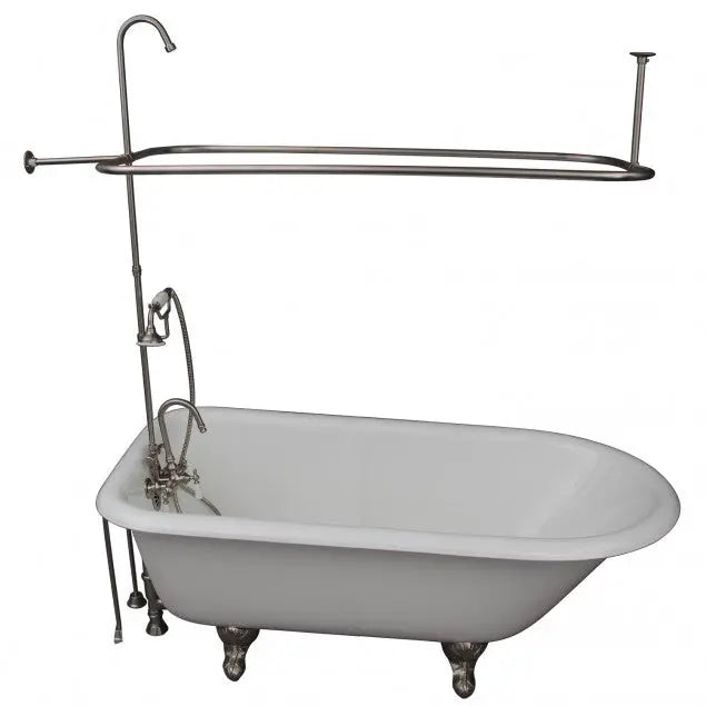 Barclay TKCTR60-SN1 Bartlett 60″ Cast Iron Roll Top Tub Kit – Brushed Nickel Accessories