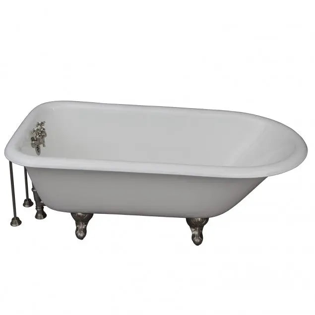 Barclay TKCTR60-SN2 Bartlett 60″ Cast Iron Roll Top Tub Kit – Brushed Nickel Accessories